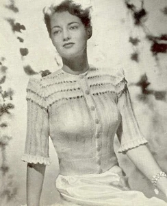 Ladies Knitting Pattern Bedjacket copy 2 ply 3/4 sleeves - Picture 1 of 2