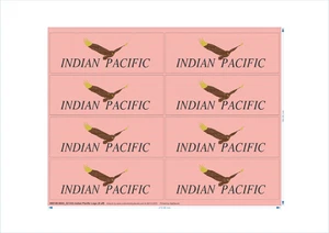 Indian Pacific Logo - O (1/43) HO (1/87) N (1/160) - Water Decal - Picture 1 of 1