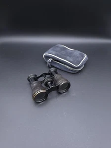 Rare German Opera Brass Binoculars Antique Hof-Optiker - Foto 1 di 20