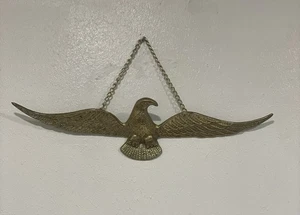 Vintage Brass Metal Flying American Eagle Wall Hanging Figure 16" - - Picture 1 of 3
