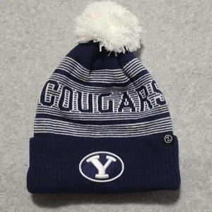 Gorro BYU Cougars OS gris puños universitarios NUEVO NCAA Zephyr - Imagen 1 de 8