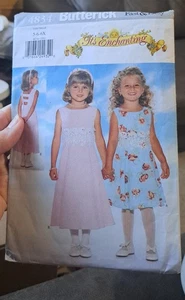 UNCUT Vintage Butterick SEWING Pattern 4834 Girls IT'S ENCHANTING Dress 5-6X - Picture 1 of 2