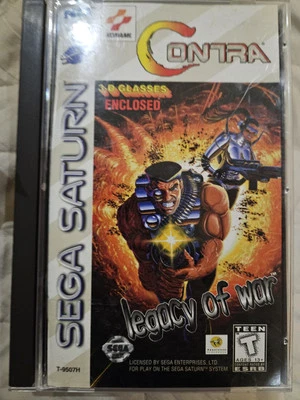 Contra: Legacy of War for Sega Saturn! tested! Authentic! With Glasses Rare - Image 1 of 4