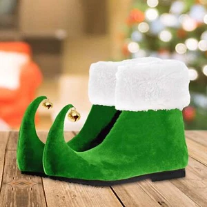 Elf Shoes Novelty Boots Velvet Elf Slippers Shoes for Celebration Christmas - Picture 1 of 43