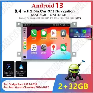 8.4'' For Android Auto Car Stereo Radio For Dodge Ram 1500 2500 3500 For Jeep - Picture 1 of 24