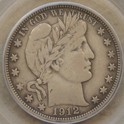 1912-D Barber Half Dollar 50c PCGS Certified VF30 - Image 1 of 4