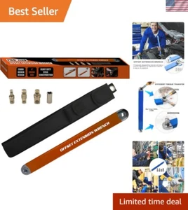 Offset Extension Wrench Carbon Steel Zero Degree Ratchet Set 1/4 3/8 1/2 - Picture 1 of 9