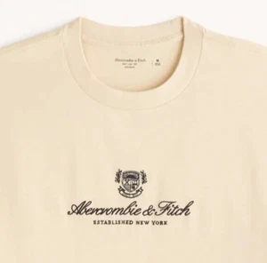 Nueva Camisa Abercrombie Elevada Puff Tinta Cresta Logo Calce Relajado Talla Grande - Imagen 1 de 3