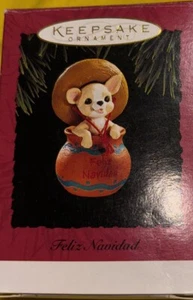 HALLMARK Keepsake Ornament FELIZ NAVIDAD Dog 1994 Christmas Vintage - Picture 1 of 2