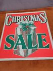 H▪︎Large Vintage Paper Advertising 2-Sided Poster "CHRISTMAS SALE"