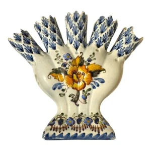 Vintage Hand Painted Portugese Bud Vase Floral Multi Stem Ceramic Souvenir Porto - Bild 1 von 8