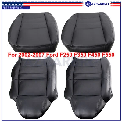Seat Covers Black For 2002-2007 Ford F250 F350 F450 F550 Lariat Super Duty XLT - Image 1 of 4