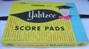 1956 Yahtzee Score Pads Partial Original Box Vintage Lowe New York USA - Picture 1 of 9