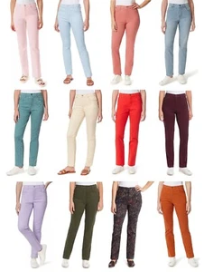 Neu mit Etikett Gloria Vanderbilt Amanda klassische hochtaillierte konische Damenjeans viele Farben - Bild 1 von 54