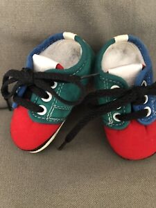 Baby/ Toddler Boy Soft Sole Shoes Multi Color. Black Laces. 1 Year Old.