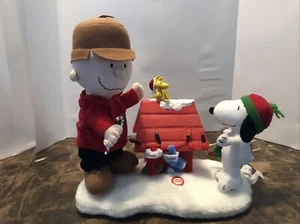 Gemmy Snoopy Peanuts Charlie Brown Woodstock Animated Lighted Plush Musical Toy - Picture 1 of 6