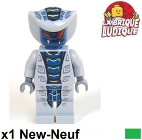Lego Figurine Minifig Ninjago Rattla serpent snake gris bleu njo0033 NEUF