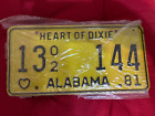 Vintage 1981 Alabama License Plate