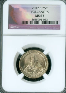 2012 S VOLCANOES PARKS QUARTER NGC  MS67  . - Picture 1 of 2