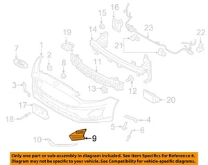 FORD OEM 19-20 Fusion Bumper Components-Side Trim KS7Z17B814AA - Picture 1 of 2