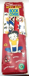 Vintage Betty Boop Buchumschläge 4er Set selbstklebendes Vinyl 1997 13,5" x 30" - Bild 1 von 3
