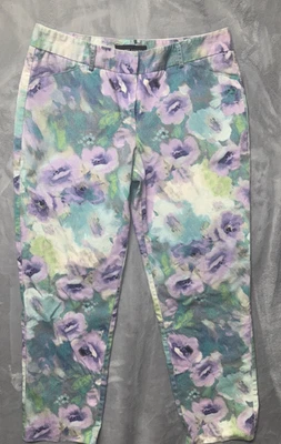 Pantalones florales pastel para mujer talla 8 acuarela Cottagecore Garden Fairycore Whimsica Foto 1 de 4