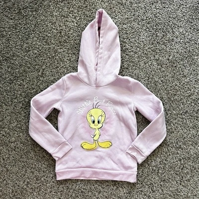 Sudadera con Capucha Looney Tunes Rosa Piolín Pájaro "Pequeño But Fierce" Niñas Talla 6X Foto 1 de 4
