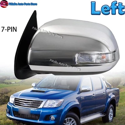 Espejo retrovisor ala puerta lateral izquierda 7 pines para Toyota Hilux 2012-2015 Foto 1 de 4