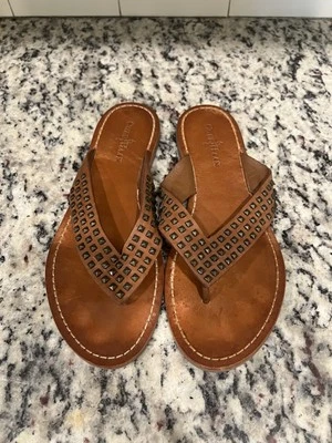 Cole Haan Women's Leather Stud Flip Flops - Size 10B - Image 1 of 4