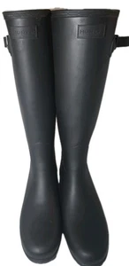 Hunter Damen schwarz Gummi Regen Stiefel Original groß Größe 10 WFT1071RMA - Bild 1 von 17