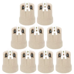 12 Pcs Lamp Base Holder Ceramic Light Fittings Srew Socket Replacement - Picture 1 of 12