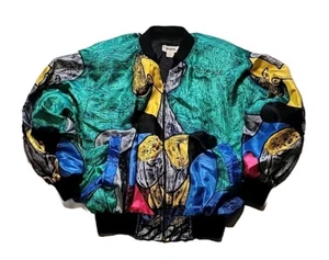 Vintage Picasso Jacket M/L Abstract Art Bomber Windbreaker Full Zip RARE Color - Picture 1 of 11