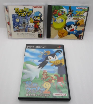 PS1 PS2 Klonoa: Door to Phantomile 1 2 & Beach Volley Ball 3Games Japan import - Image 1 of 4