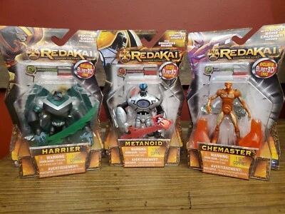 Redakai Conquer The Kairu 4" Figures Metanoid, Harrier & Chemaster All New! 2011 - Image 1 of 4