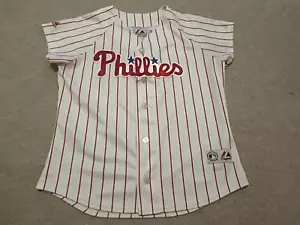 Majestic Sewn Chase Utley Philadelphia Phillies White #26 Youth Jersey - Picture 1 of 13