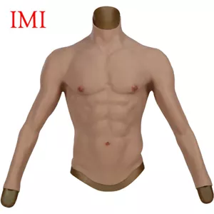 IMI Fake Chest Muscle Realistic Silicone Muscle Suit With Arms For Cosplay - Picture 1 of 12