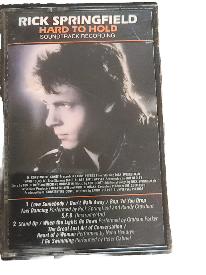 RICK SPRINGFIELD HARD TO HOLD Cassette Music Tape 1984 Rock Pop Vintage 80s - Image 1 of 1