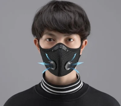 ROCKBROS Breathable Cycling Mask with Carbon Filter | Anti-Dust Valve (Bike/Run) - Image 1 of 4