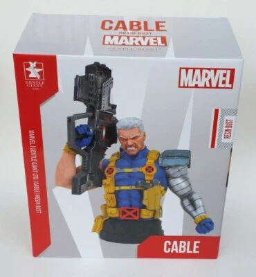 Marvel Cable 6" busto de resina gigante suave #0027/1000 Diamond Select Toys 2010 sin usar, en caja Foto 1 de 4