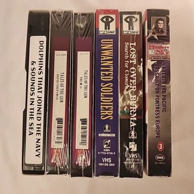 Lot 6 Military VHS~Tales-Gun:M-16-Rapid Firepower-Unwanted~Dolphins~Burma-Dolphi Foto 1 de 4