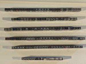 Antique Printing Press Type-Set Letter-Press Metal Alphabet Numbers Punctuation - Picture 1 of 8