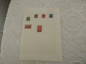 Set 6 of Canadian Postage Stamps on a Sheet of Paper - Picture 1 of 8