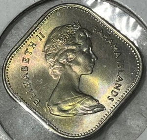 1966 Bahamas 15 Cents Coin About Uncirculated - Picture 1 of 2
