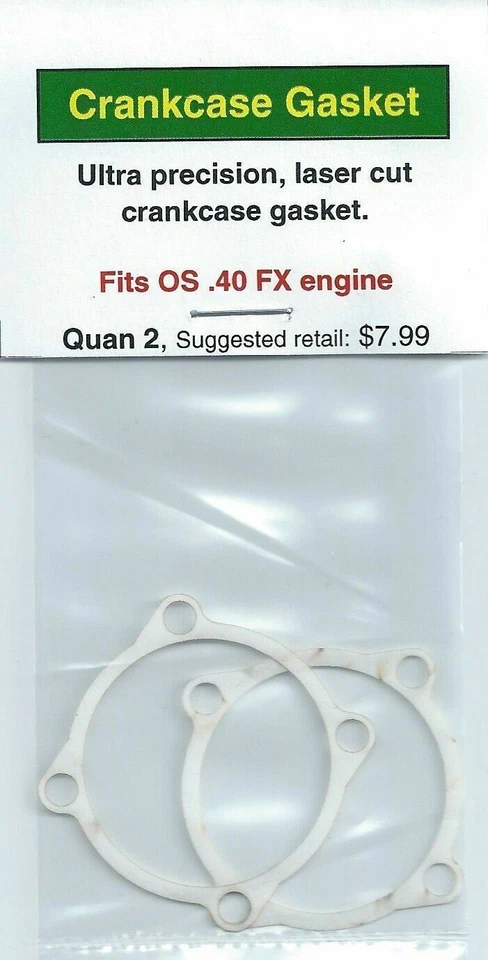 Paquete de 2 juntas de cárter OS .40 FX NUEVO EN PAQUETE Foto 1 de 1