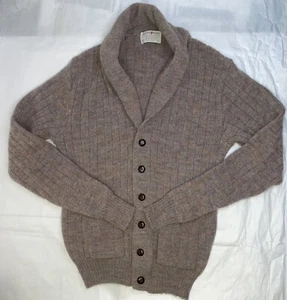 De Colección Lord Jeff Lana Británica Cuello de Lana Estambre Fino Chal Suéter Para Hombre Lg Marrón - Imagen 1 de 12