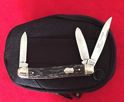 Imperial - Súper hoja de afeitar de acero inoxidable - (3) hoja EE. UU. Grabado - CON ESTUCHE NEGRO Foto 1 de 4