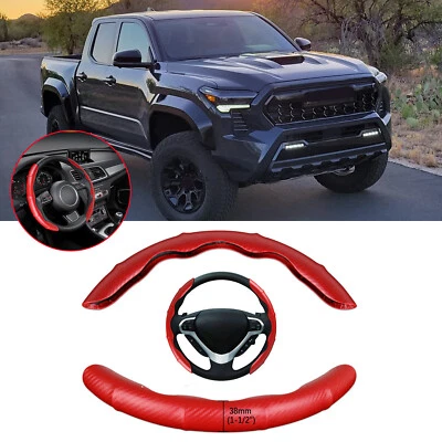 Steering Wheel Cover Protector Non-Slip Carbon Fiber For Toyota Tacoma Tundra - Image 1 of 4