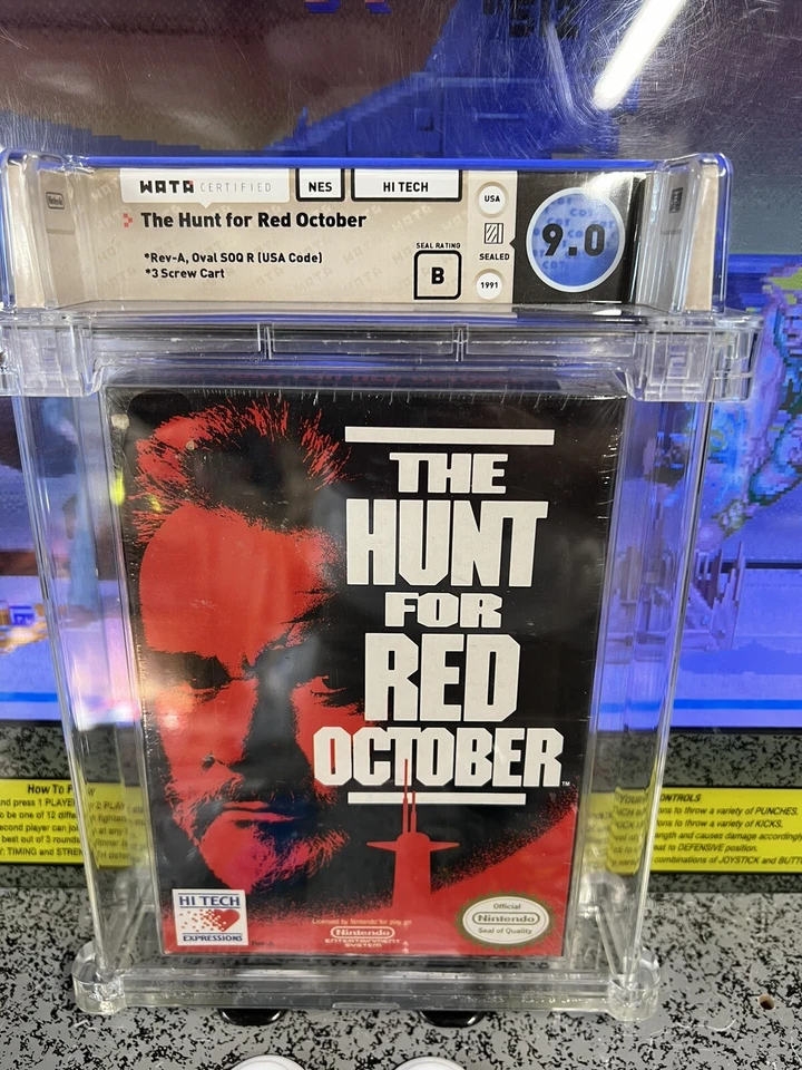 1991 Nintendo NES The Hunt For Red October Graded WATA 9.0 B Sealed Sean Connery - Image 1 of 4