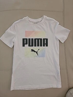 Camiseta PUMA Jóvenes Niños Gráfico BLANCA Talla M (10-12)   Foto 1 de 4