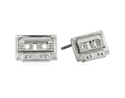 Marvel GUARDIANES DE LA GALAXIA CASSETTE MIXTAPE TACHUELAS PENDIENTES PLATA DJ Joyería Foto 1 de 2